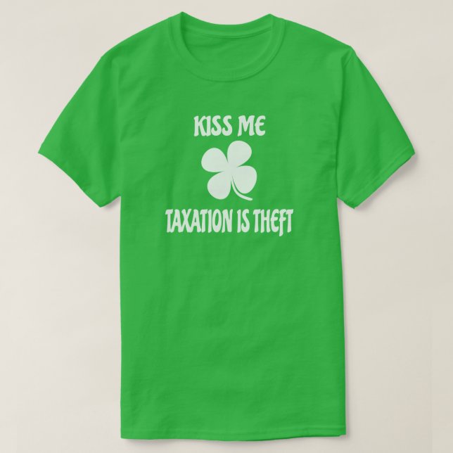 Camiseta Béseme que los impuestos son hurto (Diseño del anverso)