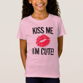 Camiseta Béseme que soy chicas lindos de los labios del