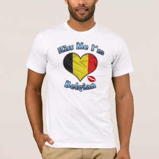Camiseta Béseme que soy festividad nacional belga de la