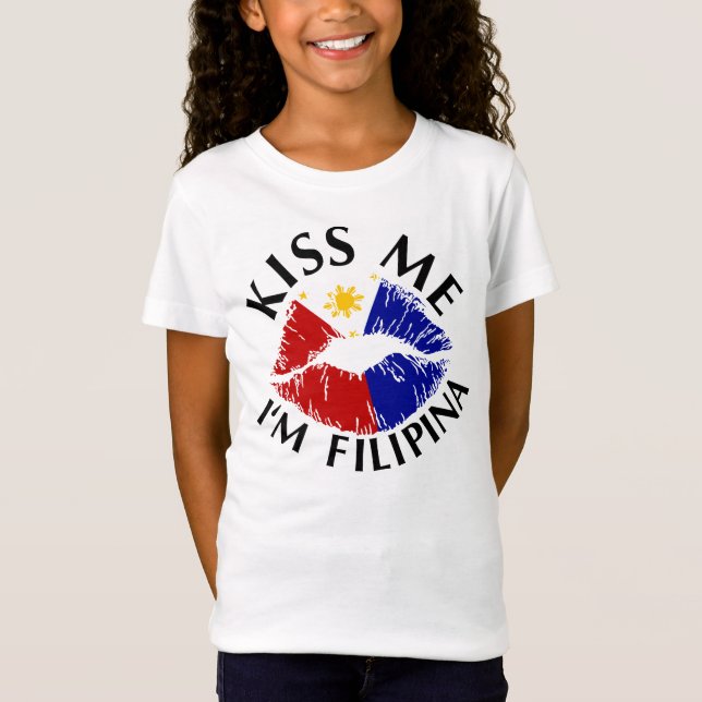Camiseta Béseme que soy filipina (Anverso)