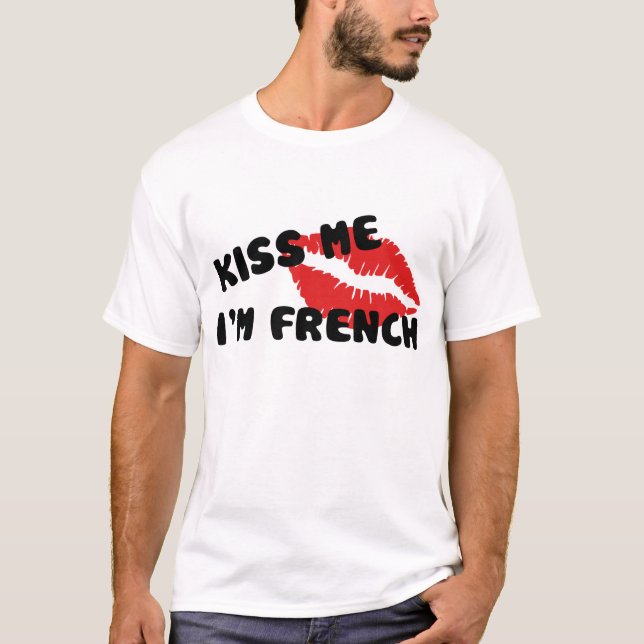 Camiseta Béseme que soy francés (Anverso)
