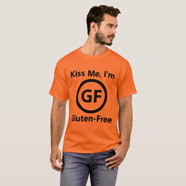 Camiseta Béseme que soy gluten libre (Anverso completo)