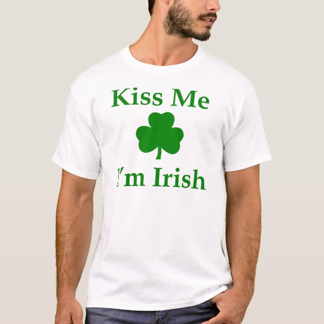 Camiseta Béseme que soy irlandés (Anverso)