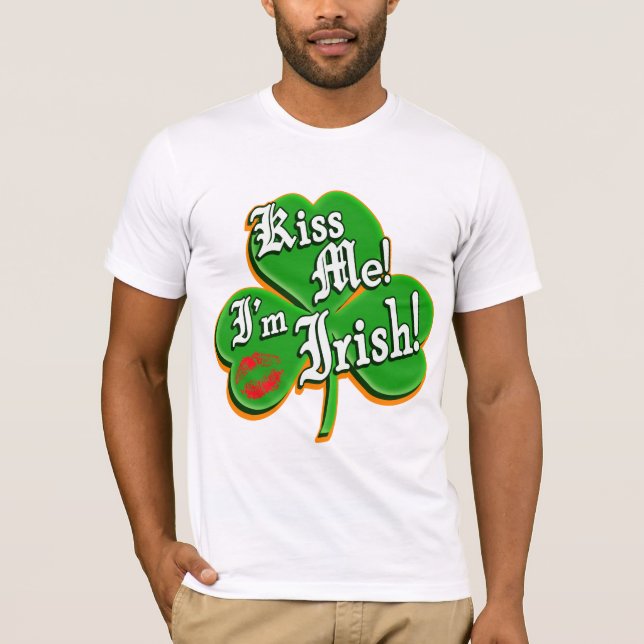 Camiseta Béseme que soy irlandés (Anverso)