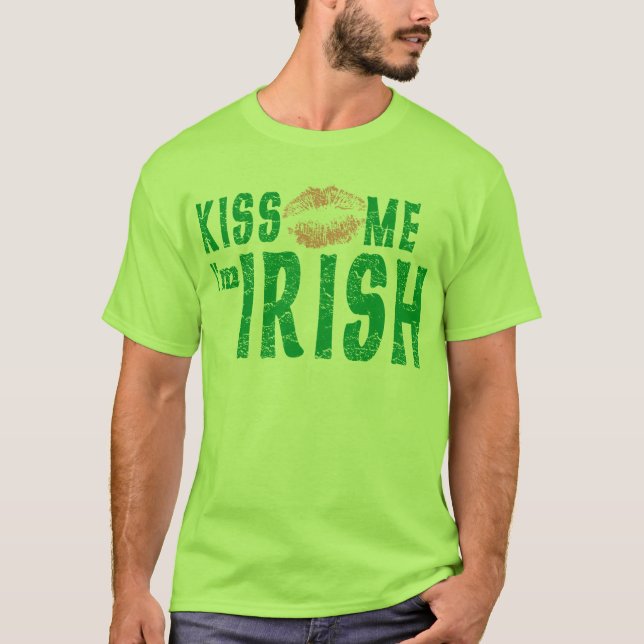 Camiseta Béseme que soy irlandés (Anverso)