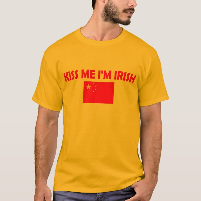 Camiseta ¿Béseme que soy irlandés??? (Anverso)