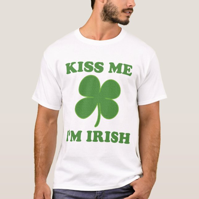 Camiseta Béseme que soy irlandés (Anverso)