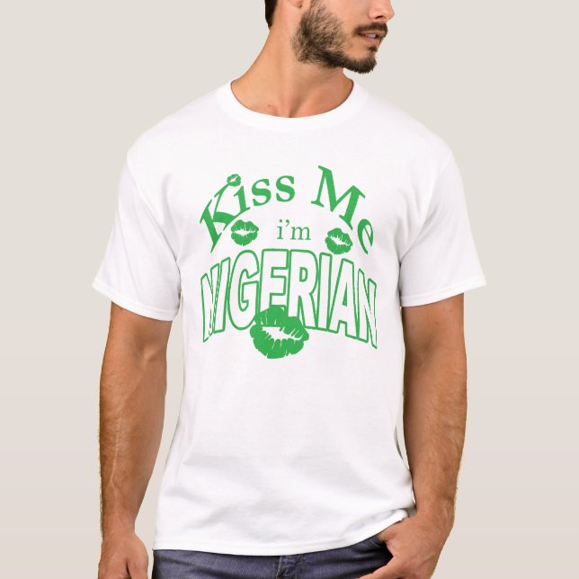 Camiseta Béseme que soy nigeriano (Anverso)