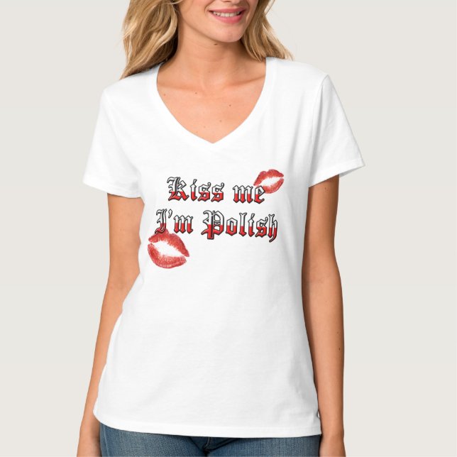 Camiseta Béseme que soy polaco (Anverso)