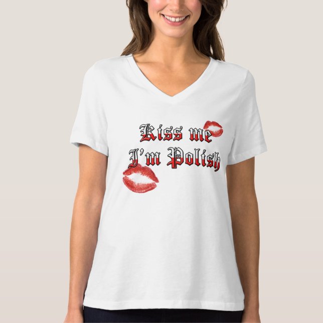 Camiseta Béseme que soy polaco (Anverso)