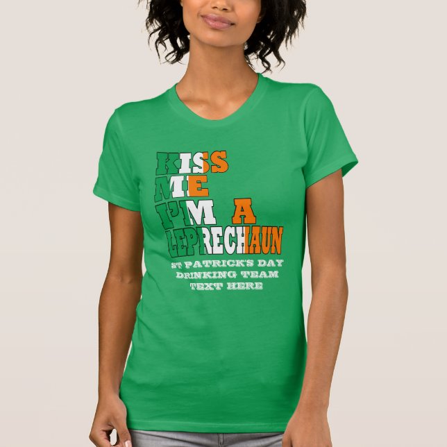 Camiseta Béseme que soy un Leprechaun (Anverso)