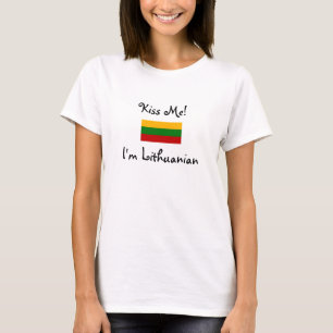 Camiseta ¡Béseme! Soy lituano