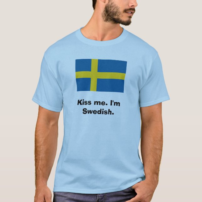 Camiseta Béseme. Soy sueco (Anverso)