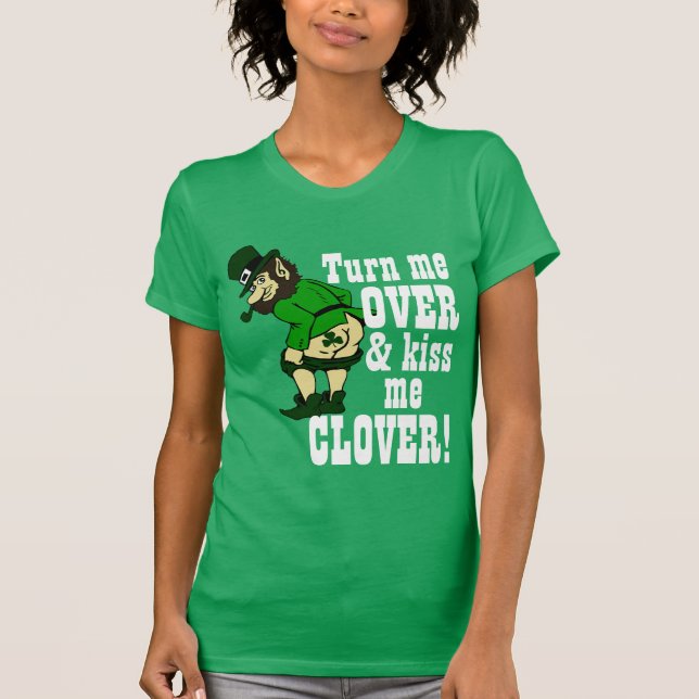 Camiseta Béseme trébol irlandés (Anverso)