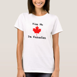 Camiseta Béseme, yo son canadiense