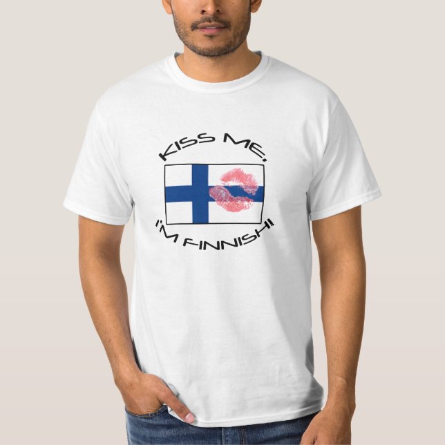 Camiseta ¡Béseme, yo son finlandés! (Anverso)