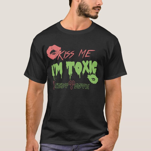 Camiseta "Béseme, yo son" hombres tóxicos (Anverso)