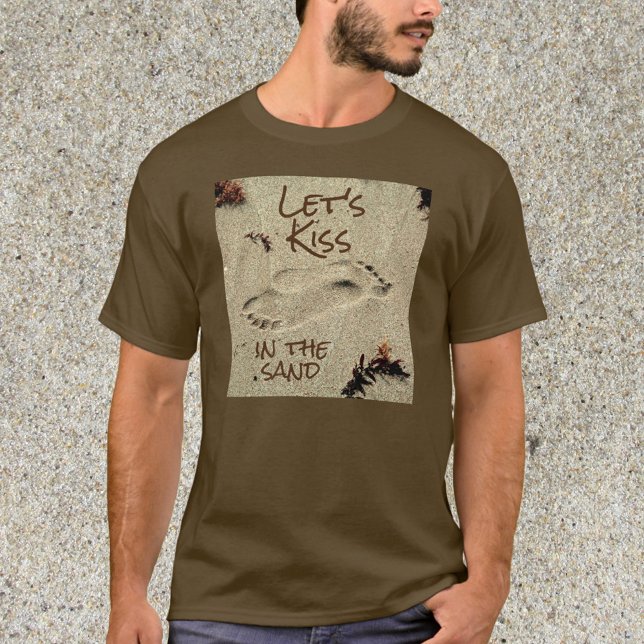Camiseta Besémonos en la playa de arena fina (Subido por el creador)