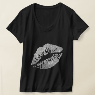 Camiseta Besito de purpurina para mujeres