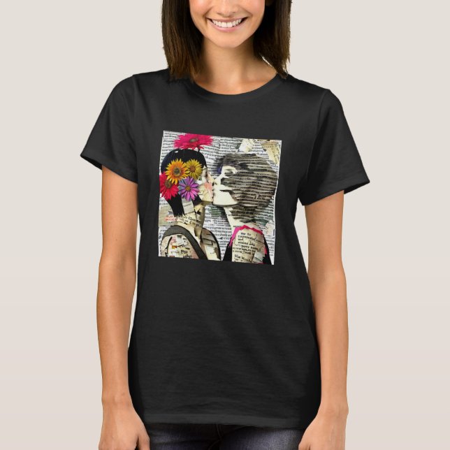 Camiseta Beso | Amor LGBTQ | Dos mujeres besando el orgullo (Anverso)