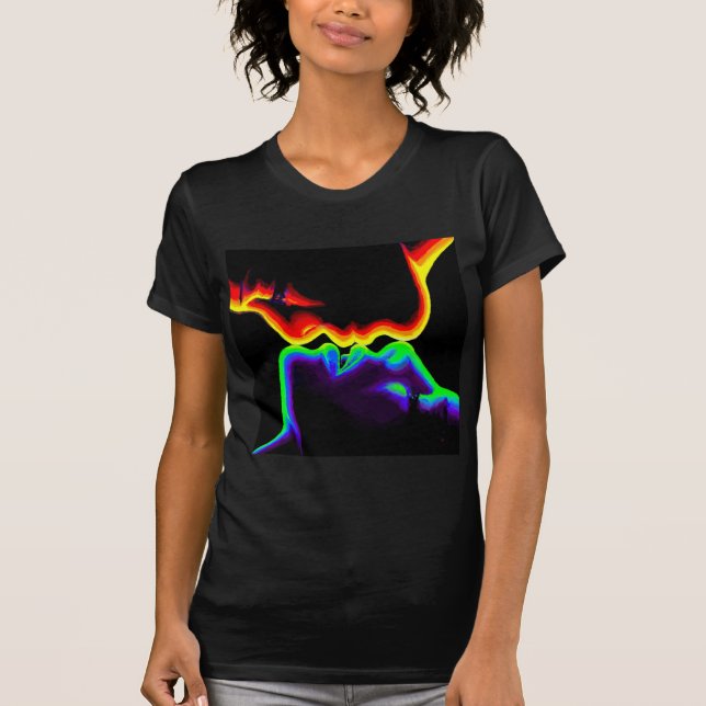 Camiseta Beso colorido (Anverso)