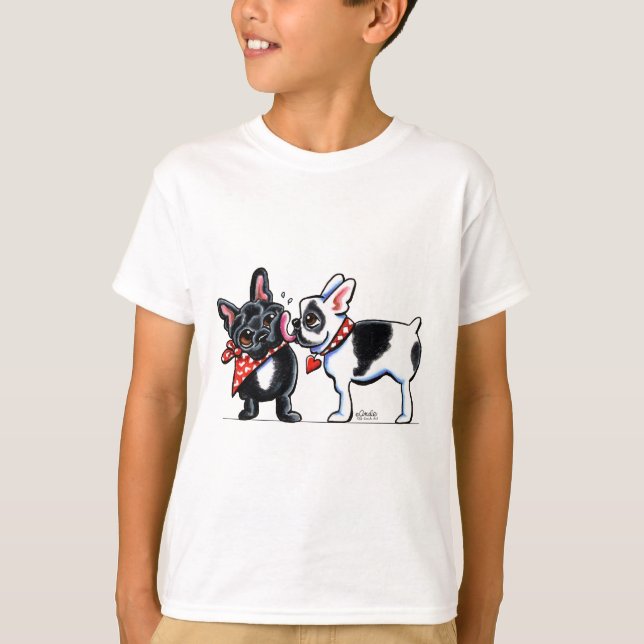 Camiseta Beso de Bulldog francés (Anverso)