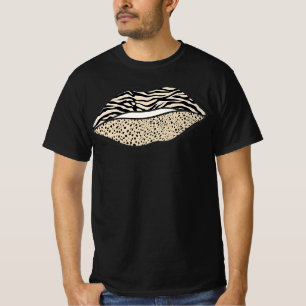 Camiseta beso de cebra leopardo  regalo de impresión anima