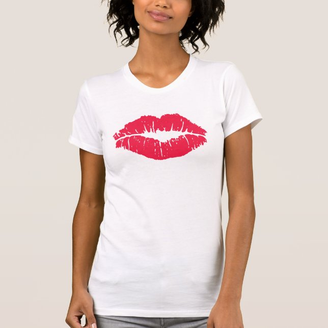 Camiseta Beso del lápiz labial (Anverso)