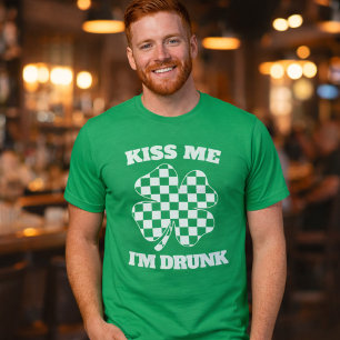 Camiseta Beso divertido Estoy borracho Día de San Patricio