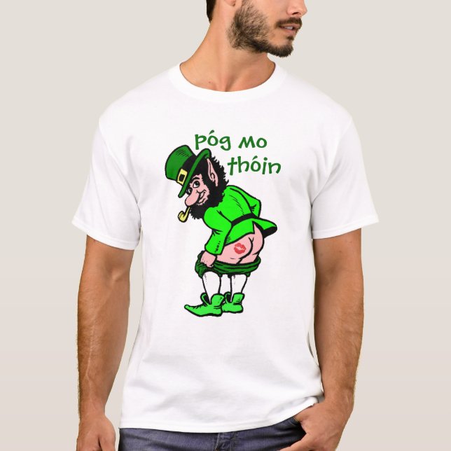 Camiseta Beso irlandés... Póg Mo Thóin (Anverso)