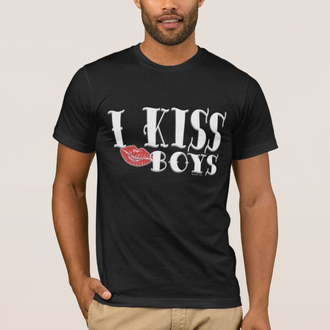 Camiseta Beso niños (oscuro) (Anverso)
