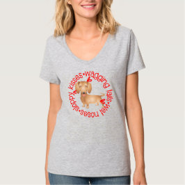 Camiseta Besos babosos, adorable Dachshund