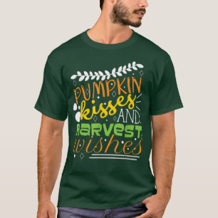Camiseta Besos de calabaza cosecha deseos de otoño