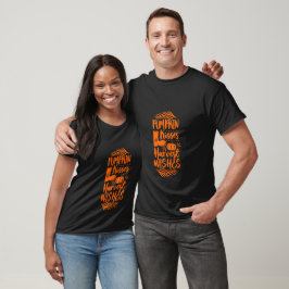 Camiseta Besos de Calabaza Deseos de Cosecha Tipografía