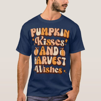 Camiseta besos de calabaza y deseos de cosecha