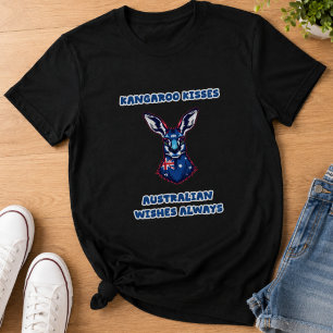 Camiseta Besos de canguro Deseos australianos Amor de anima