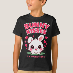 Camiseta Besos de conejito arreglan todo diseño de conejito