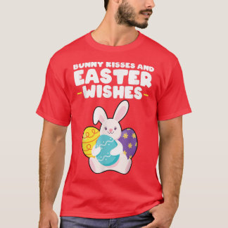 Camiseta Besos de conejo y deseos de Pascua Día de Pascua 