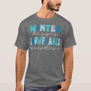 Camiseta besos de invierno copos de nieve deseos invierno t