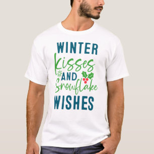 Camiseta Besos de Invierno y Deseos de Copos de Nieve-51963