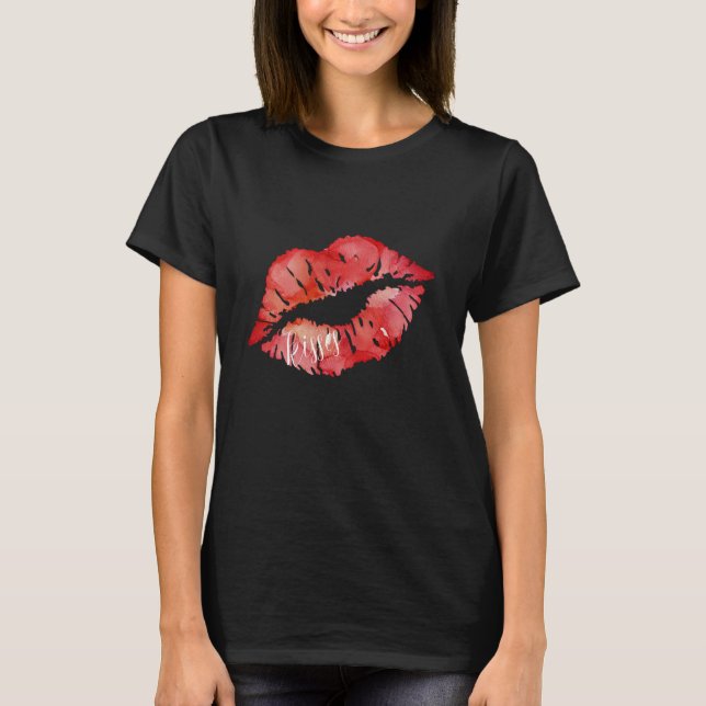 Camiseta Besos de Labios Rojos (Anverso)