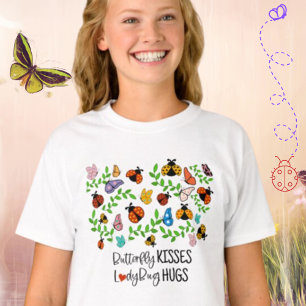 Camiseta Besos de mariposa, insectos de parásitos abraza a 