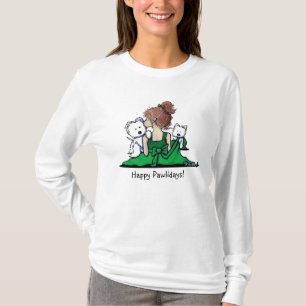 Camiseta Besos de Navidades kiniArt Westie