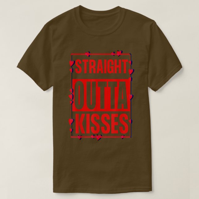 Camiseta Besos de salida directa Valentine Diversión Mamá P (Diseño del anverso)