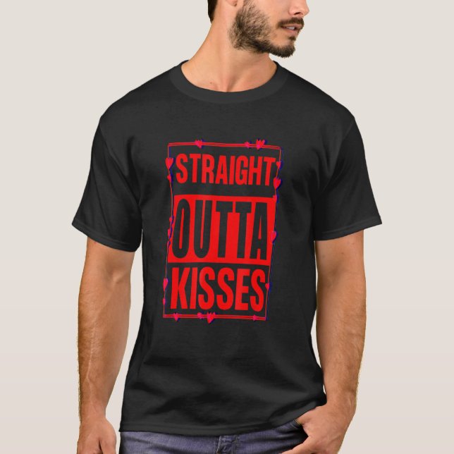 Camiseta Besos de salida directa Valentine Diversión Mamá P (Anverso)