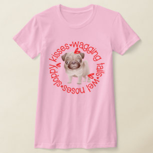 Camiseta Besos descuidados de Pug B&C