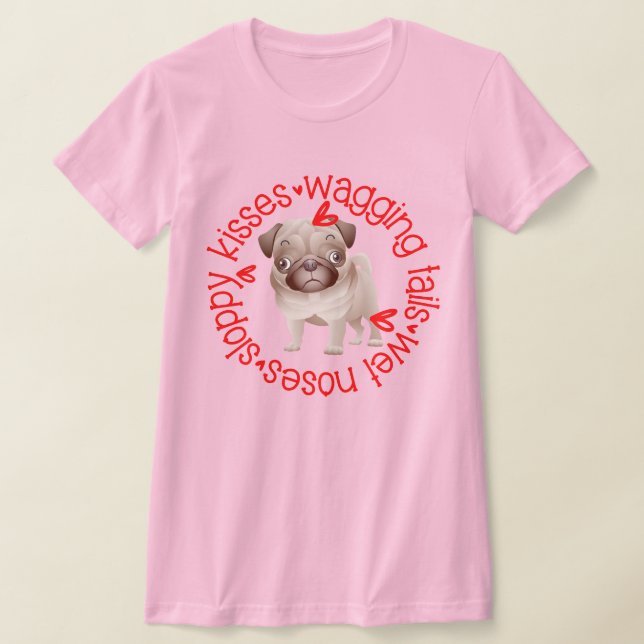 Camiseta Besos descuidados de Pug B&C (Distribución)