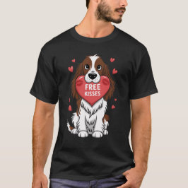 Camiseta Besos Día de San Valentín perinos españoles Spring
