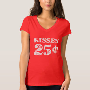 Camiseta Besos el día de San Valentín de 25 centavos