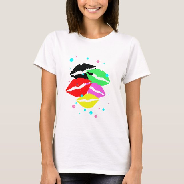 Camiseta Besos femeninos (Anverso)